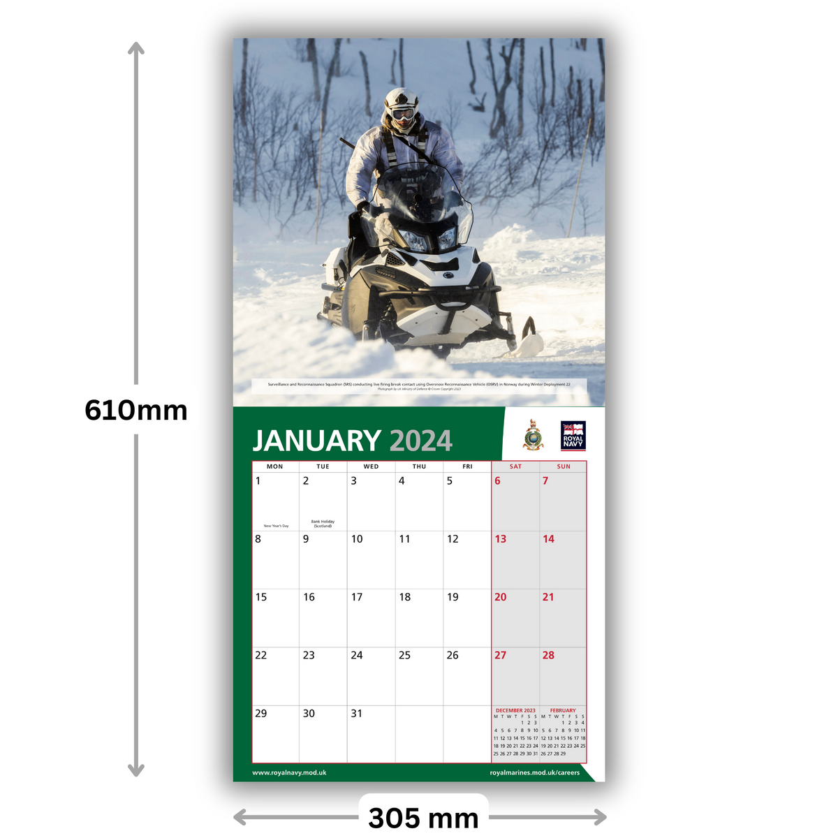 Royal Marines Official 2024 Calendar Alltrade Online