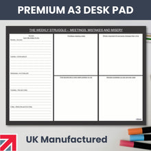 Load image into Gallery viewer, A3 Desk Pad Black