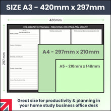 Load image into Gallery viewer, A3 Desk Pad Black