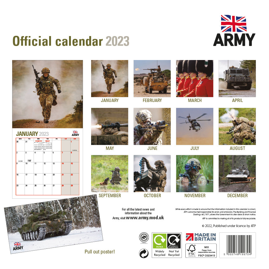 British Army Calendar 2025 