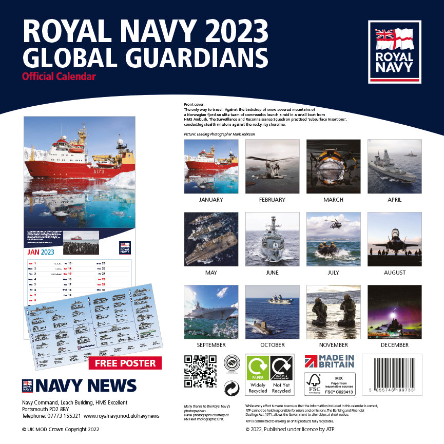 Royal Navy Official 2023 Calendars Alltrade Online