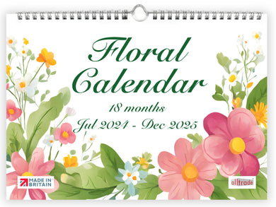 A4 Floral 18 Month Calendar