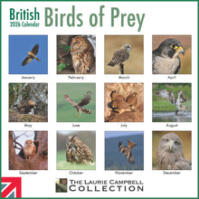 Load image into Gallery viewer, British Birds of Prey 2026 Calendar