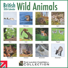 Load image into Gallery viewer, British Wild Animals 2026 Calendar