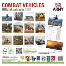 Load image into Gallery viewer, Combat Vehicles Official Army Calendar 2026
