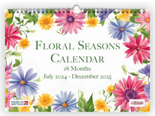 Load image into Gallery viewer, A4 Floral Seasons 18 Month Calendar