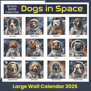 Dogs In Space 2025 Calendar