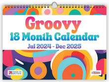 Load image into Gallery viewer, A4 Groovy 18 Month Calendar