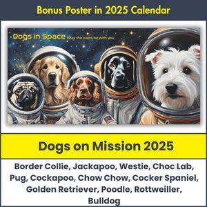 Dogs In Space 2025 Calendar