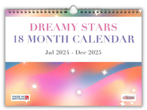 A4 Dreamy Stars 18 Month Calendar