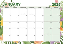 Load image into Gallery viewer, A4 Floral 18 Month Calendar