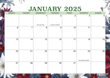 Load image into Gallery viewer, A4 Floral Seasons 18 Month Calendar