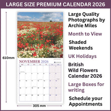 Load image into Gallery viewer, British Wild Flowers 2026 Calendar