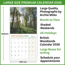 Load image into Gallery viewer, British Woodlands 2026 Calendar