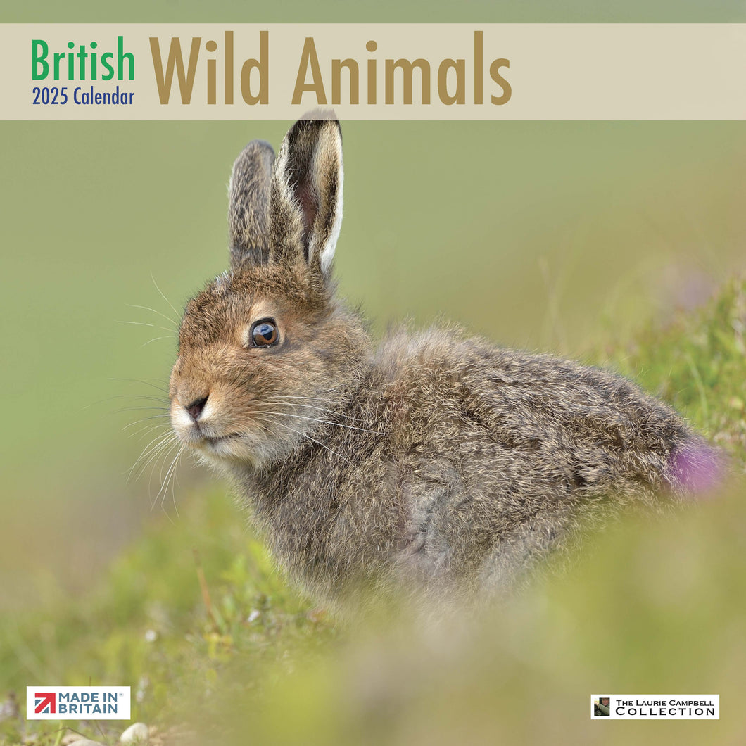 British Wild Animals 2025 Calendar