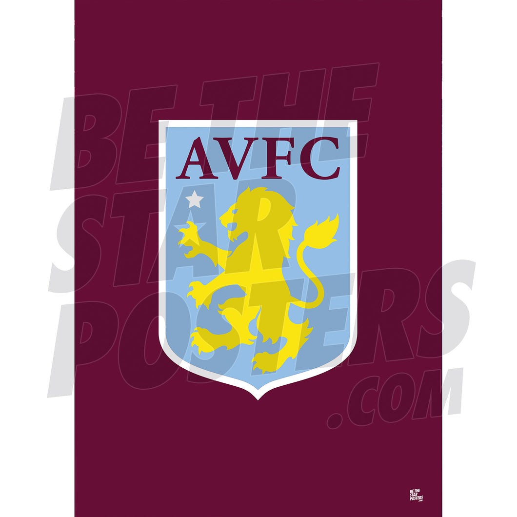 Aston Villa FC Crest Poster